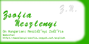 zsofia meszlenyi business card